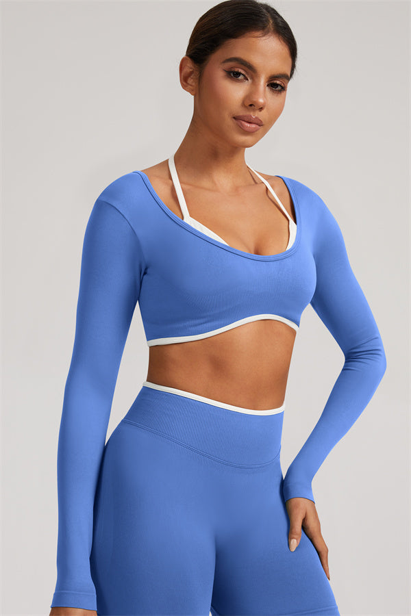 The Elevate New Long Sleeve Crop top Leggings 2-Piece Set