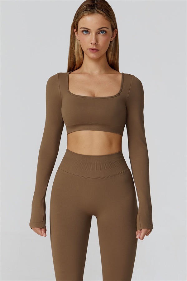 The Reign Long Sleeve Crop Top Leggings 2-Piece Set