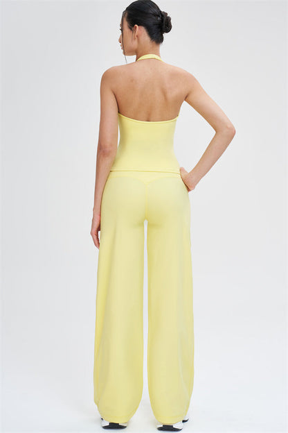 The Stride Crop Top Straight Leg Pants 2-Piece Set