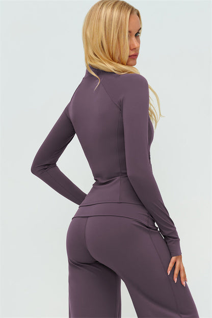 The Twirl Zip Jacket Halter Tank Top Leggings 3-Piece Set
