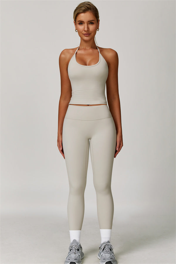 The Surge Halter Crop Top Leggings 2-Piece Set