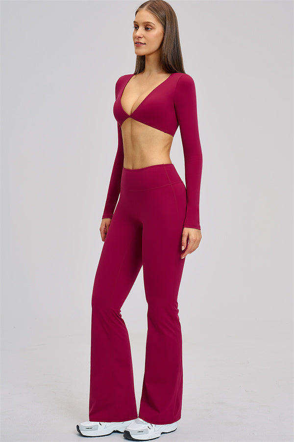 The Zestful Long Sleeve Crop Top