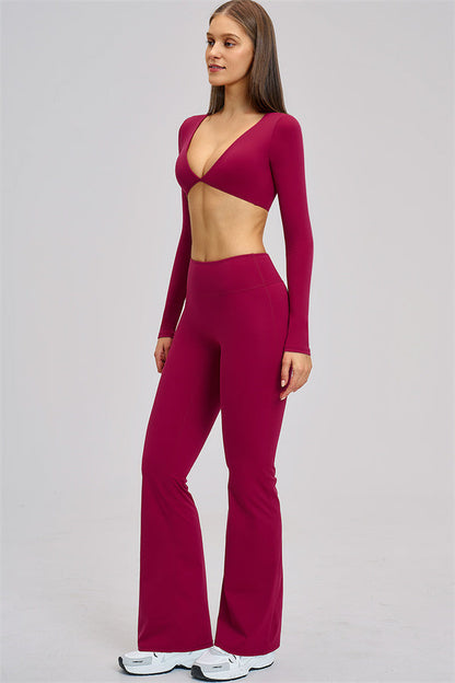 The Zestful Long Sleeve Crop Top