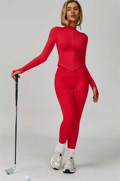 The Empower Jacket Sports Bra Leggings 3-Piece Set