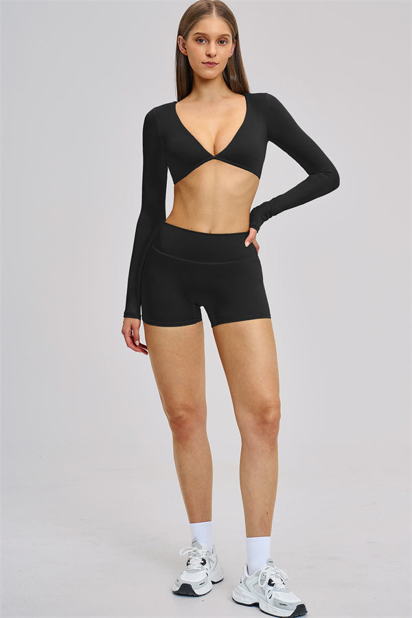 The Zestful Long Sleeve Crop Top