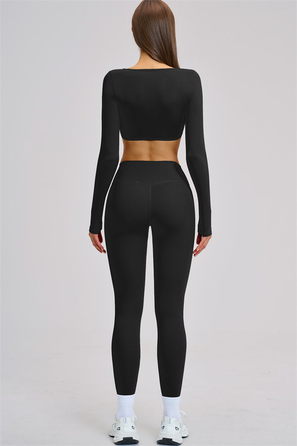 The Zestful Long Sleeve Crop Top