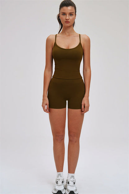 The Svelte Cross Back Tank Top Shorts 2-Piece Set