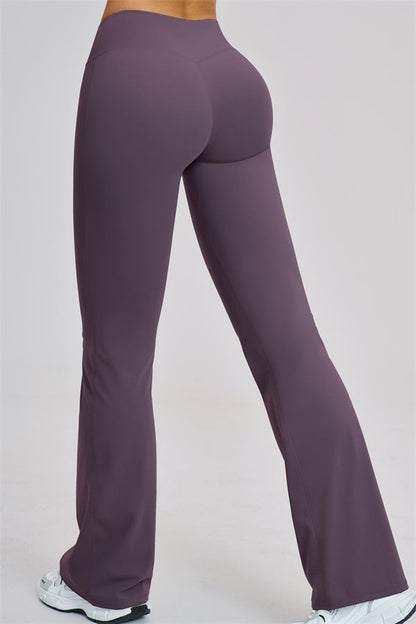 The Zestful Long Sleeve Crop Top Flared Leggings 2-Piece Set
