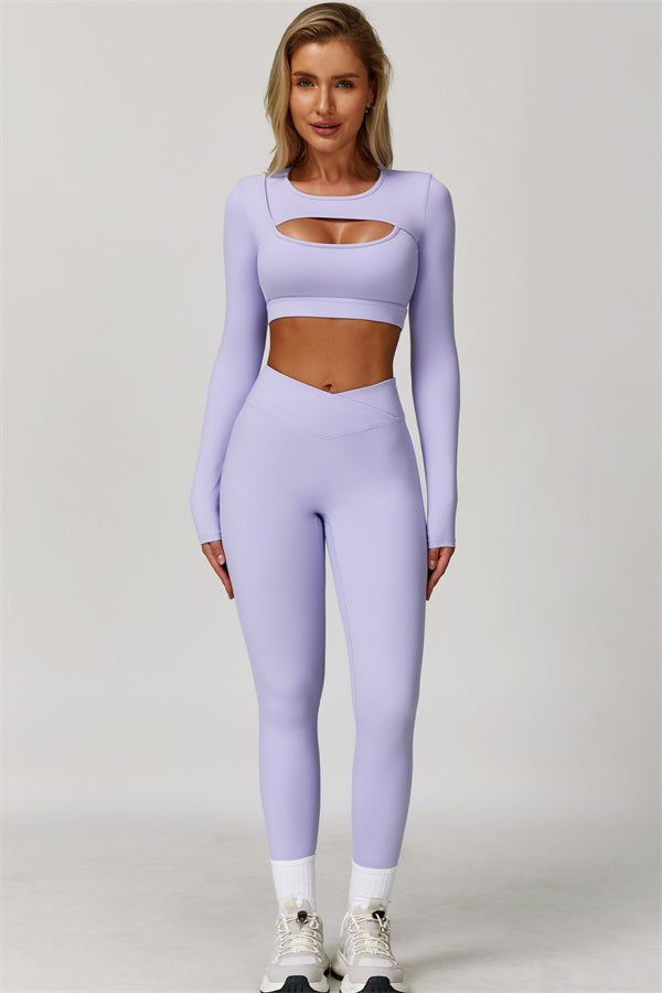 The Lavish Long Sleeve Cut-out Crop Top