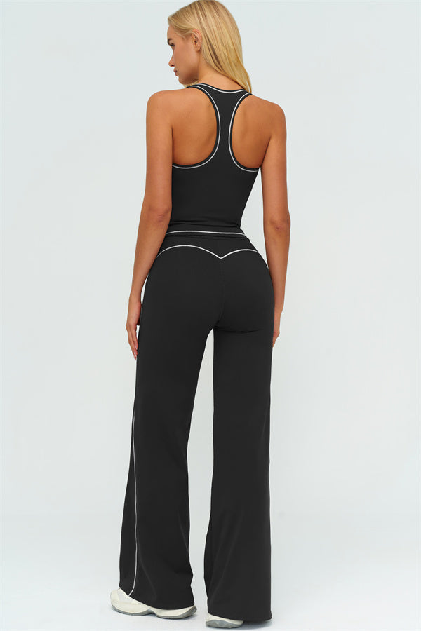 The Amara Crop Top Flared Leggings 2-Piece Set