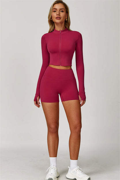The Eloise Jacket Sports Bra Shorts 3-Piece Set