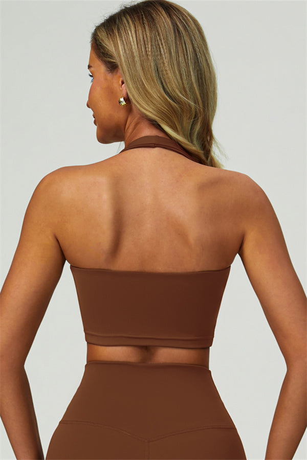 The Seraphine Halter Crop Top Leggings 2-Piece Set