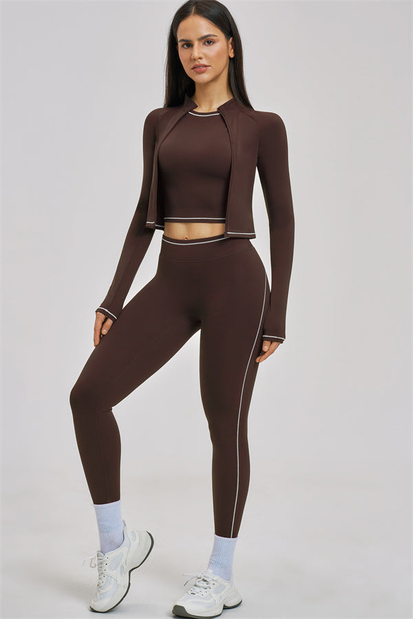 The Unbound Jacket Crop Top Leggings 3-Piece Set