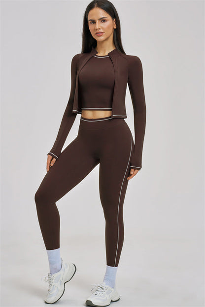 The Unbound Jacket Crop Top Leggings 3-Piece Set
