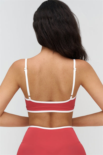 The Crave Contrast Sports Bra Shorts 2-Piece Set