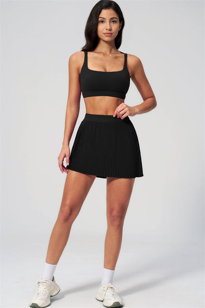 The Balance Sports Bra Tennis Skirt 2-Piece Set