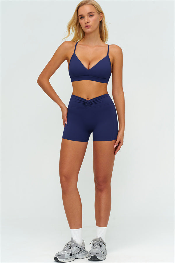 The Lushness Y-Back Sports Bra Shorts 2-Piece Set
