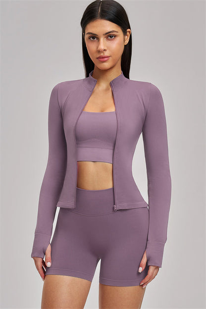 The Vision Jacket Sports Bra Shorts 3-Piece Set