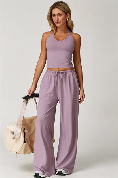 The Sprint Halter Tank Top Sweatpants 2-Piece Set