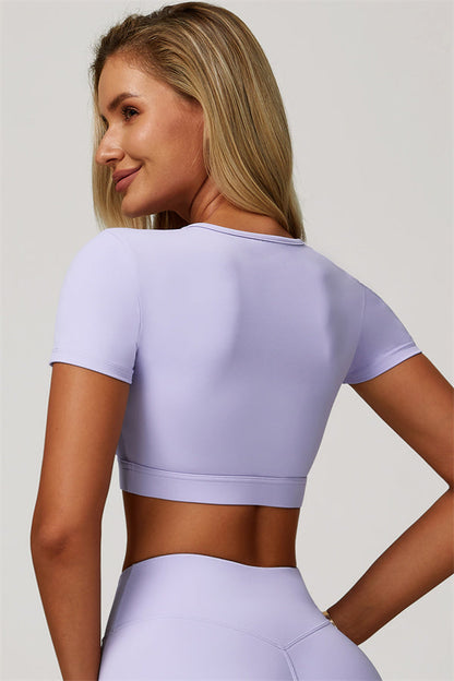 The Lavish Cut-out Crop Top Leggings 2-Piece Set