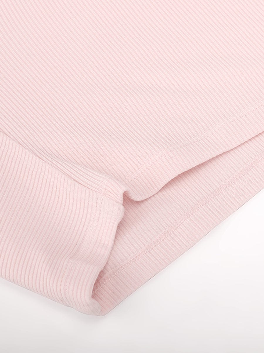 Rayon Ribbed Mid-Waist Fitted Boxer Shorts