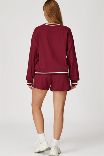 The Amara Sweatshirt Lounge Shorts 2-Piece Set