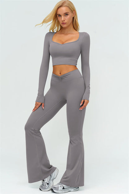 The Lushness Long Sleeve Crop top