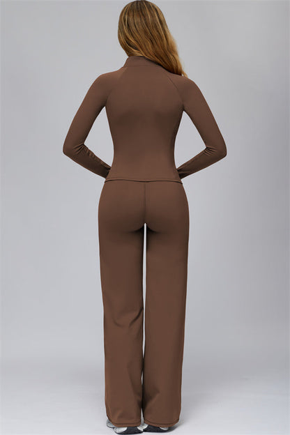 The FlexCore Pure Zip Jacket Flared Leggings 2-Piece Set