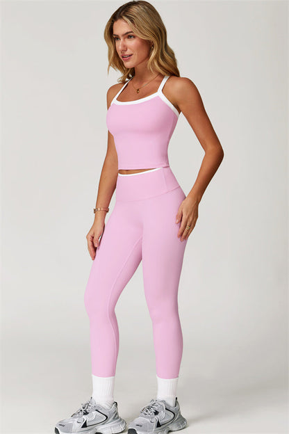 The Quest Cross Back Crop Top Leggings 2-Piece Set