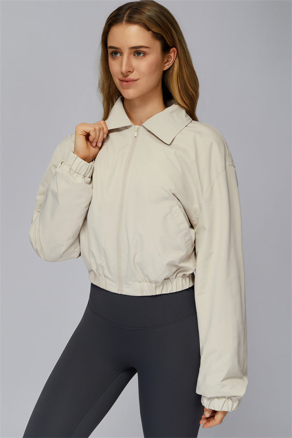 The Elle Form Crop Zip Jacket