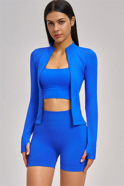 The Vision Jacket Sports Bra Shorts 3-Piece Set
