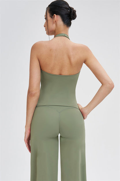 The Stride Crop Top Straight Leg Pants 2-Piece Set