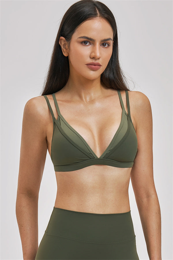 The New Seraphine Layered V Sports Bra Shorts 2-Piece Set