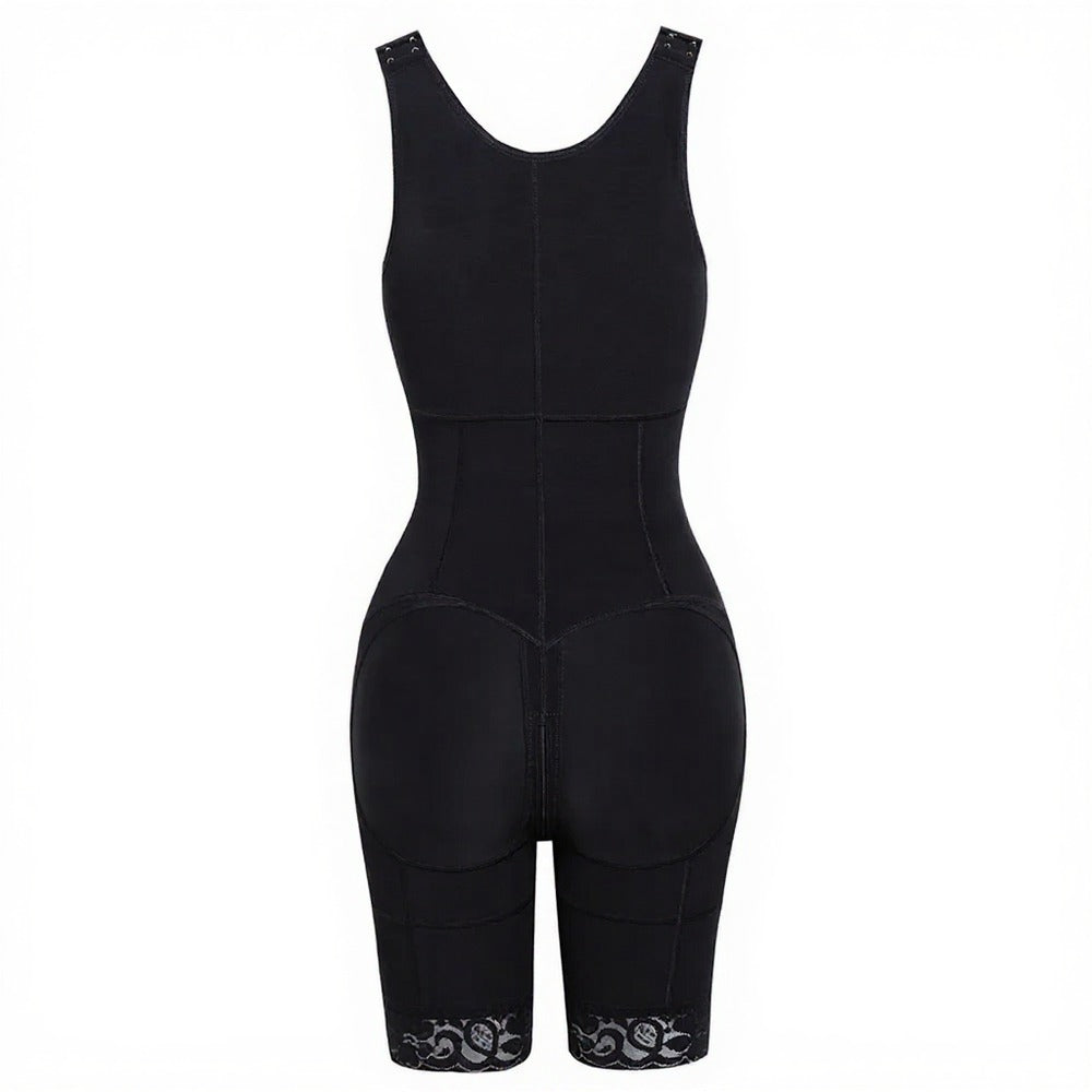 Black Post-Surgery Compression Shapewear – Medium-Control Faja for Liposuction & Postpartum