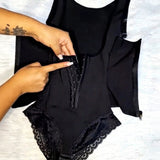 Women's Open-Bust Shapewear Bodysuit – Thong Waist Trainer with Butt Lift