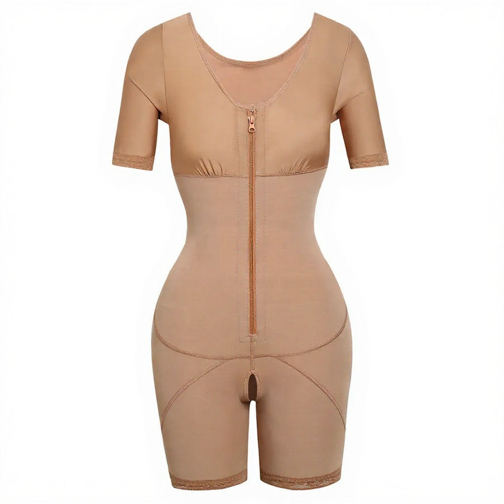 Fajas Colombianas Liposculpture Shapewear – One-Piece Mid Sleeve Bodysuit
