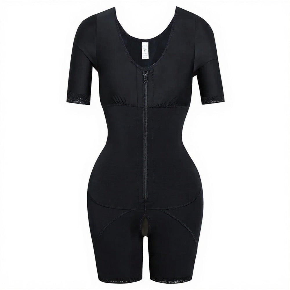 Fajas Colombianas Liposculpture Shapewear – One-Piece Mid Sleeve Bodysuit