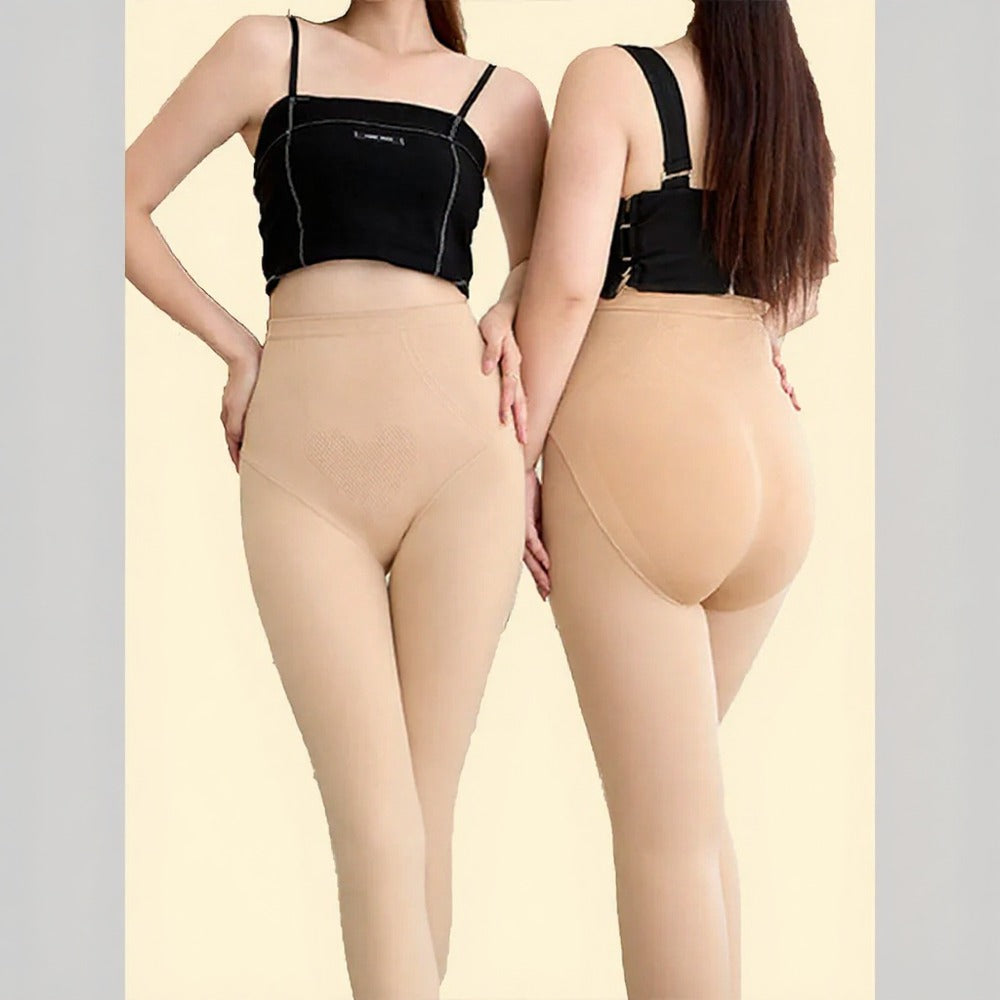 High-Waisted Sheer Tummy Control Legging Tights