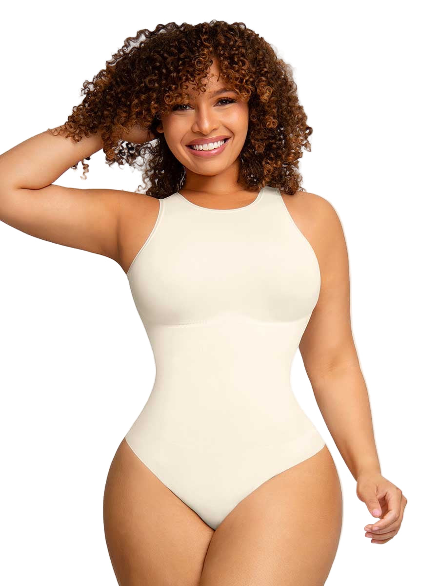 Seamless Round-Neck Slimming Shapewear Bodysuit | Full Body Contouring & Smoothing