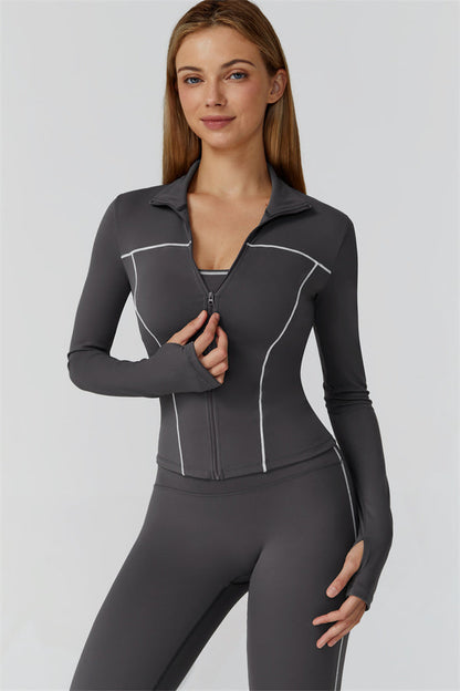 The Venus Zip Top Sports Bra Leggings 3-Piece Set