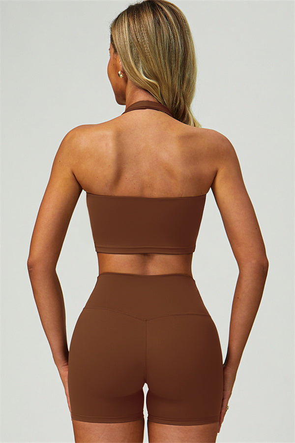 The Seraphine Halter Crop Top Shorts 2-Piece Set