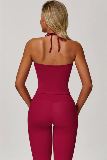 The Surge Halter Crop Top Leggings 2-Piece Set