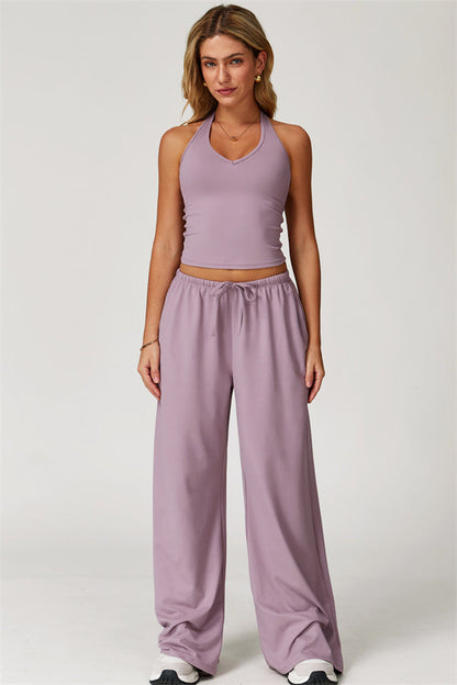 The Sprint Halter Tank Top Sweatpants 2-Piece Set