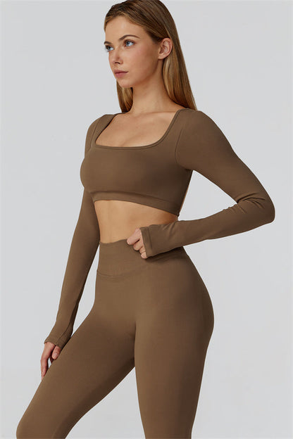 The Reign Long Sleeve Crop Top Leggings 2-Piece Set
