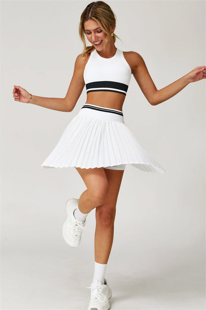 The Elan Crop Top Tennis Skirt 2-Piece Set