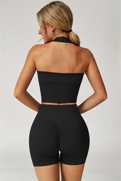 The Delight Jacket Sports Bra Shorts 3-Piece Set