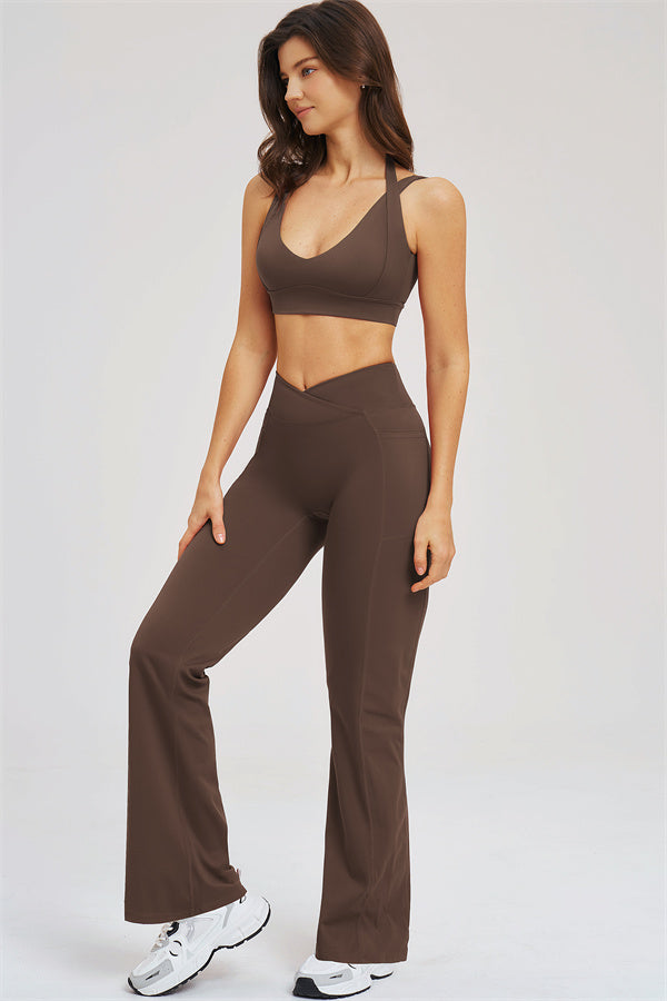 The Sizzle Sports Bra Flared Leggings 2-Piece Set
