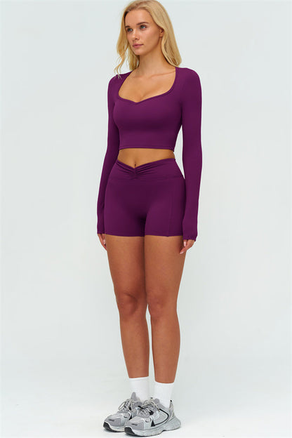 The Lushness Long Sleeve Crop top