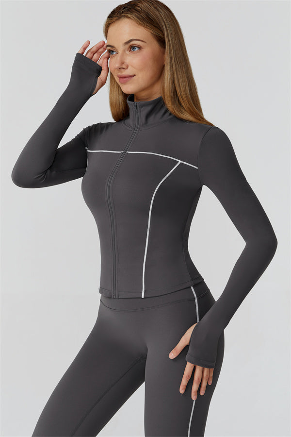 The Venus Zip Top Sports Bra Leggings 3-Piece Set