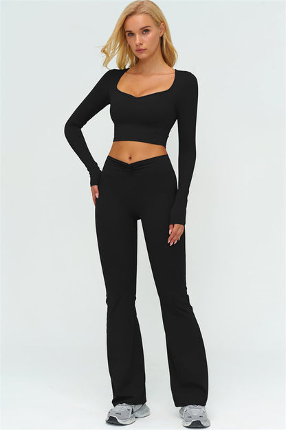 The Lushness Long Sleeve Crop top